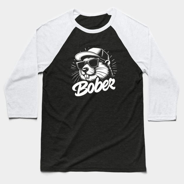 Funny Polish Internet Meme Bobr Bober Kurwa Graffiti Art Baseball T-Shirt by TenchiMasaki